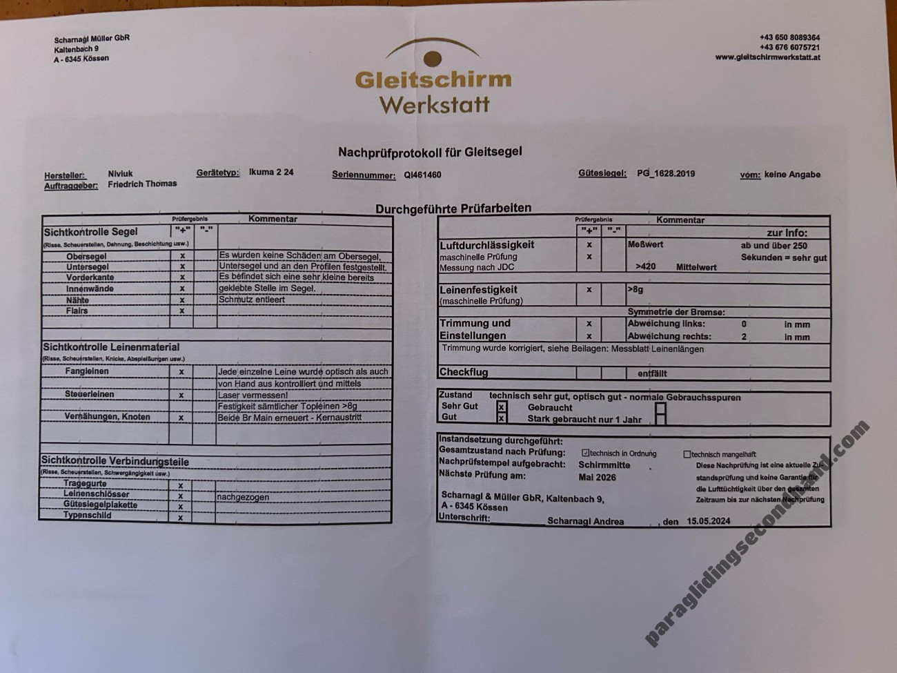 Niviuk Ikuma2, 24, 2022, (75-95kg), 200h