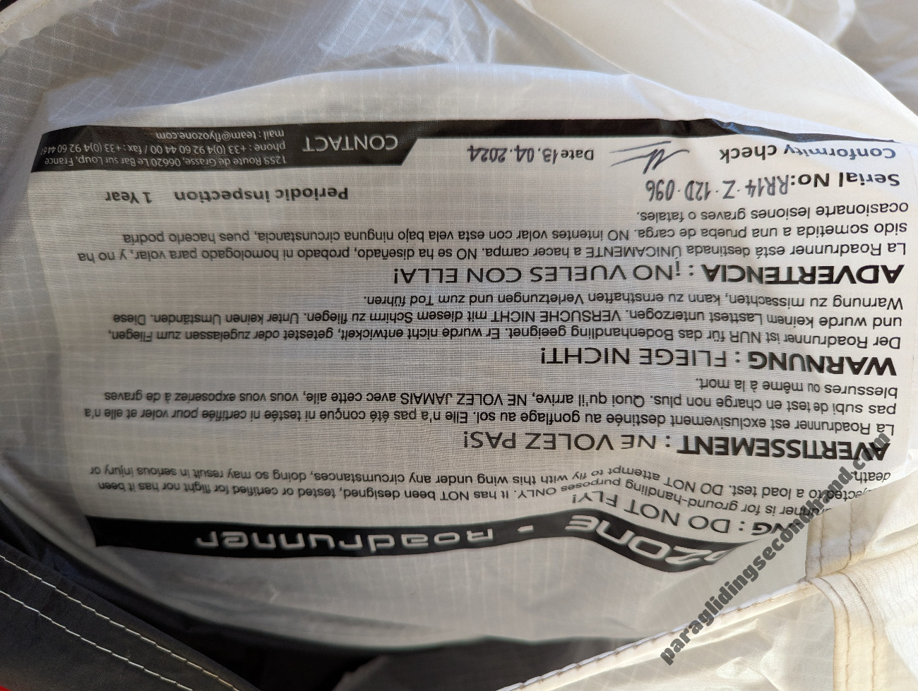 Ozone Roadrunner, L, 2024, (1-100kg), 5h