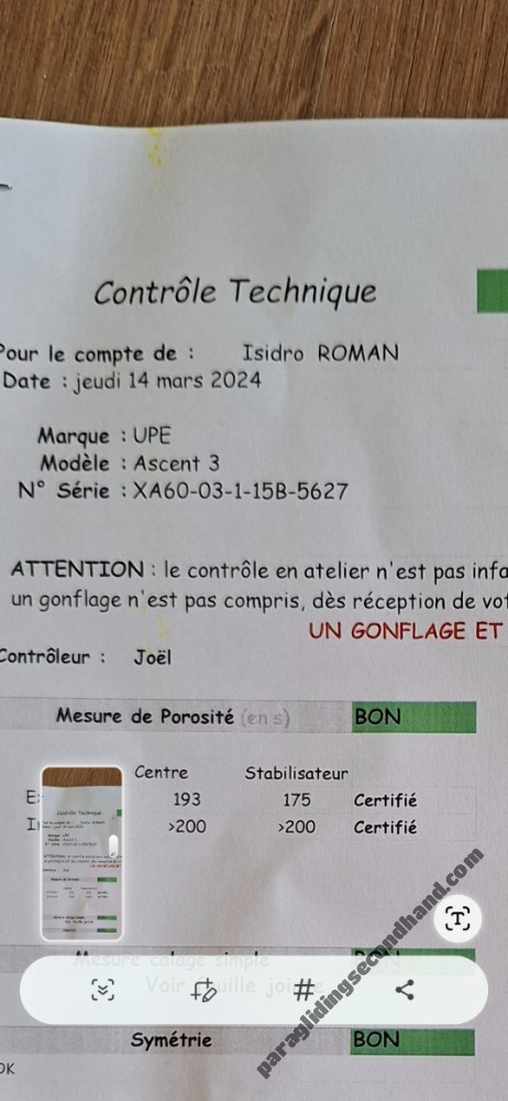 UP Ascent 3, Xs, 2016, (55-85kg), 50h