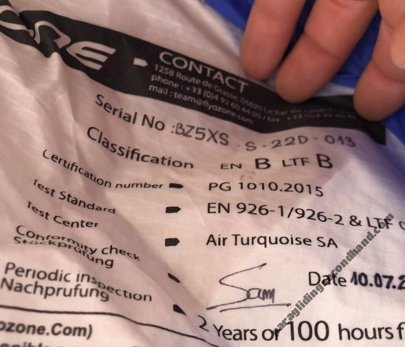 Ozone Buzz Z5, XS, 2016, (55-70kg), 35h