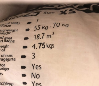 Ozone Buzz Z5, XS, 2016, (55-70kg), 35h