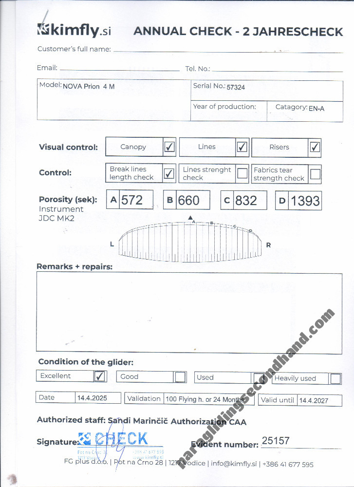 Nova Prion 4, M, 2018, (90-110kg), 45h - Image 6