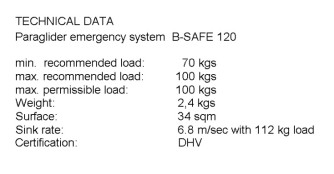 Pro Design 120 - rescue parachute