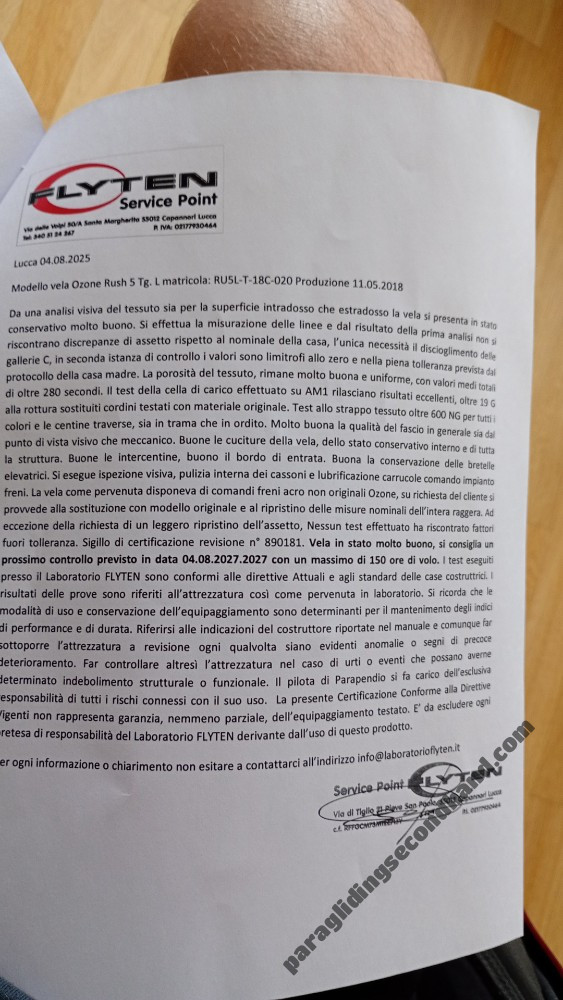 Ozone Rush 5, L, 2018, (95-115kg), 90h