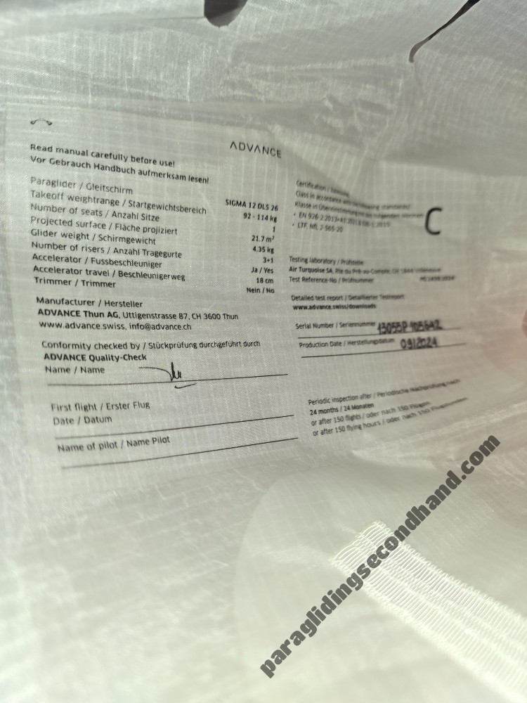 Advance Sigma DLS, 26, 2024, (92-114kg), 67h