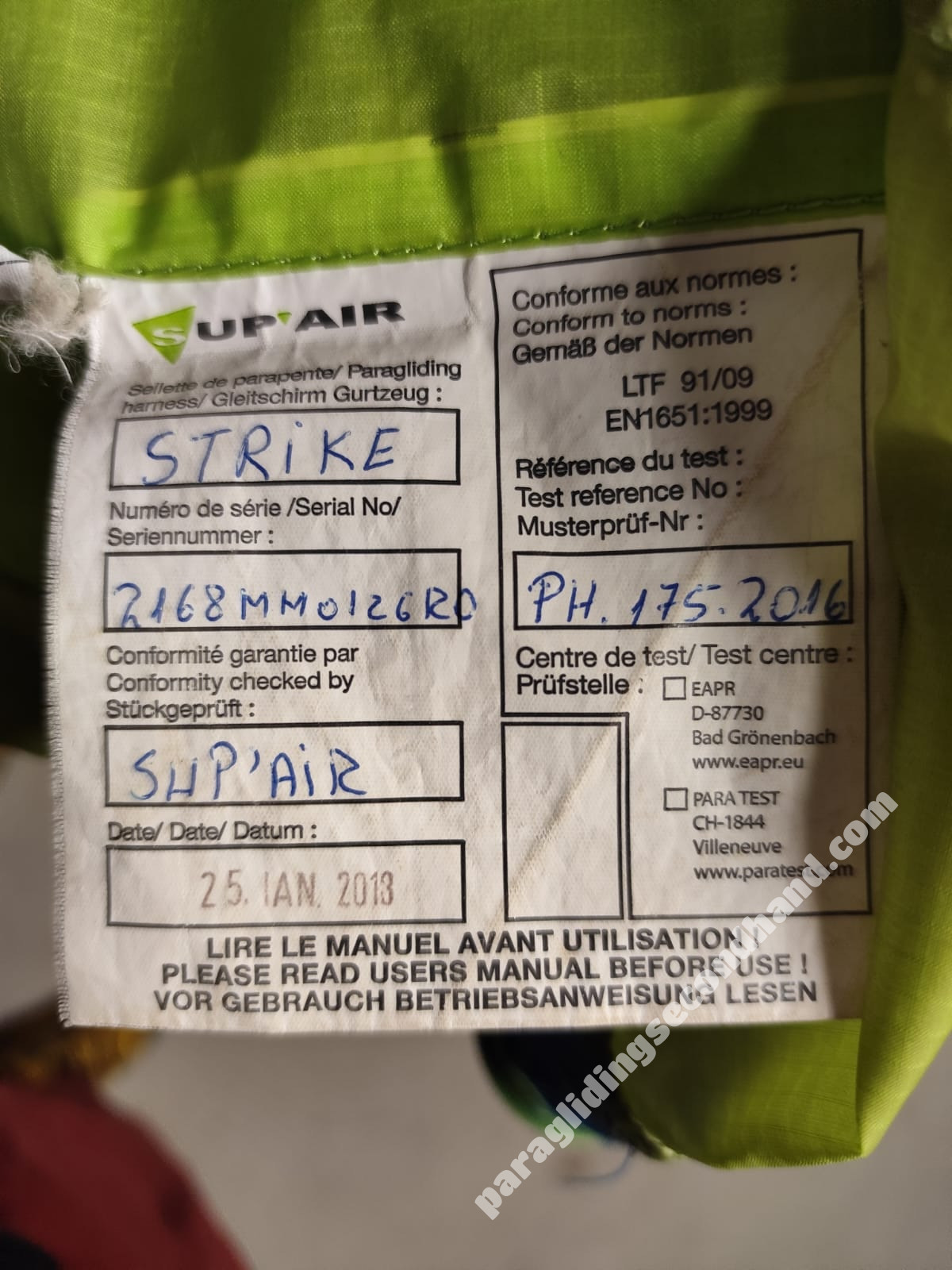 Supair Strike, M, 2013