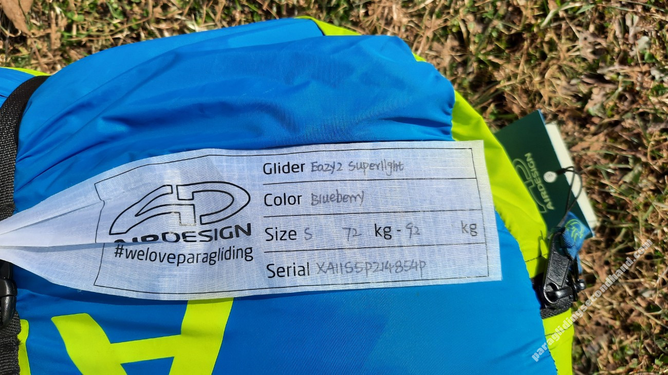 Air Design Eazy, S, 2022, (72-92kg), 10h