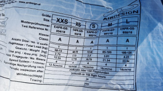 Air Design Eazy, S, 2022, (72-92kg), 10h