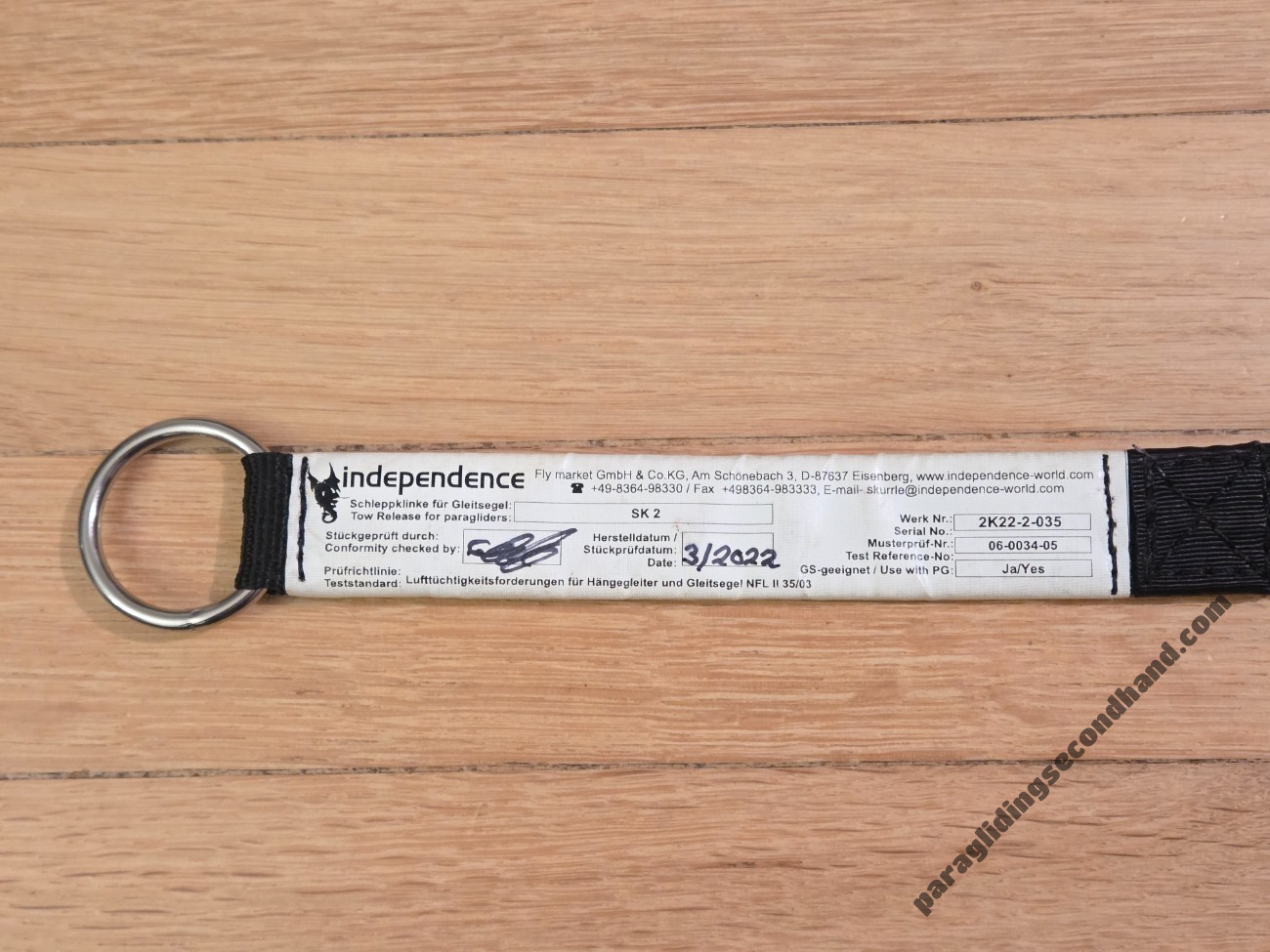 Independence SK2 - tow release, towing device