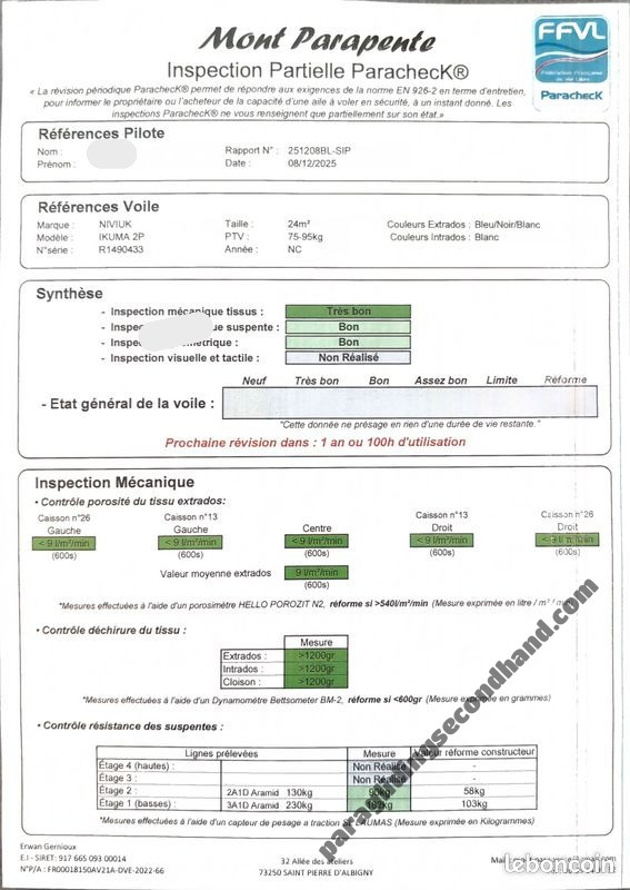 Niviuk ikuma 2 P, 24, 2021, (75-95kg), 120h