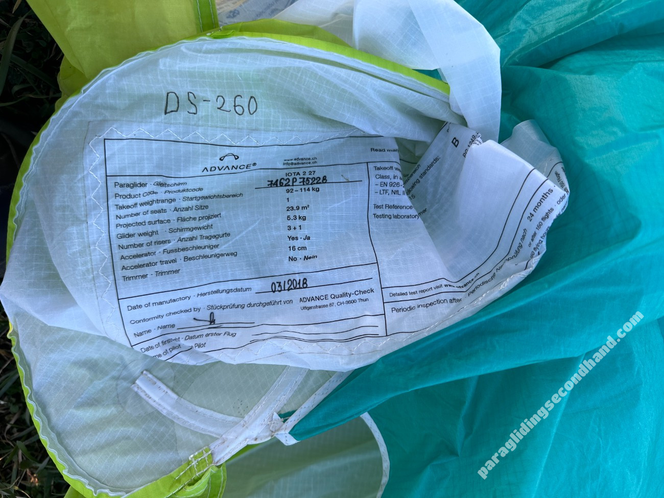 Advance Iota 2, L, 2018, (92-114kg), 50h