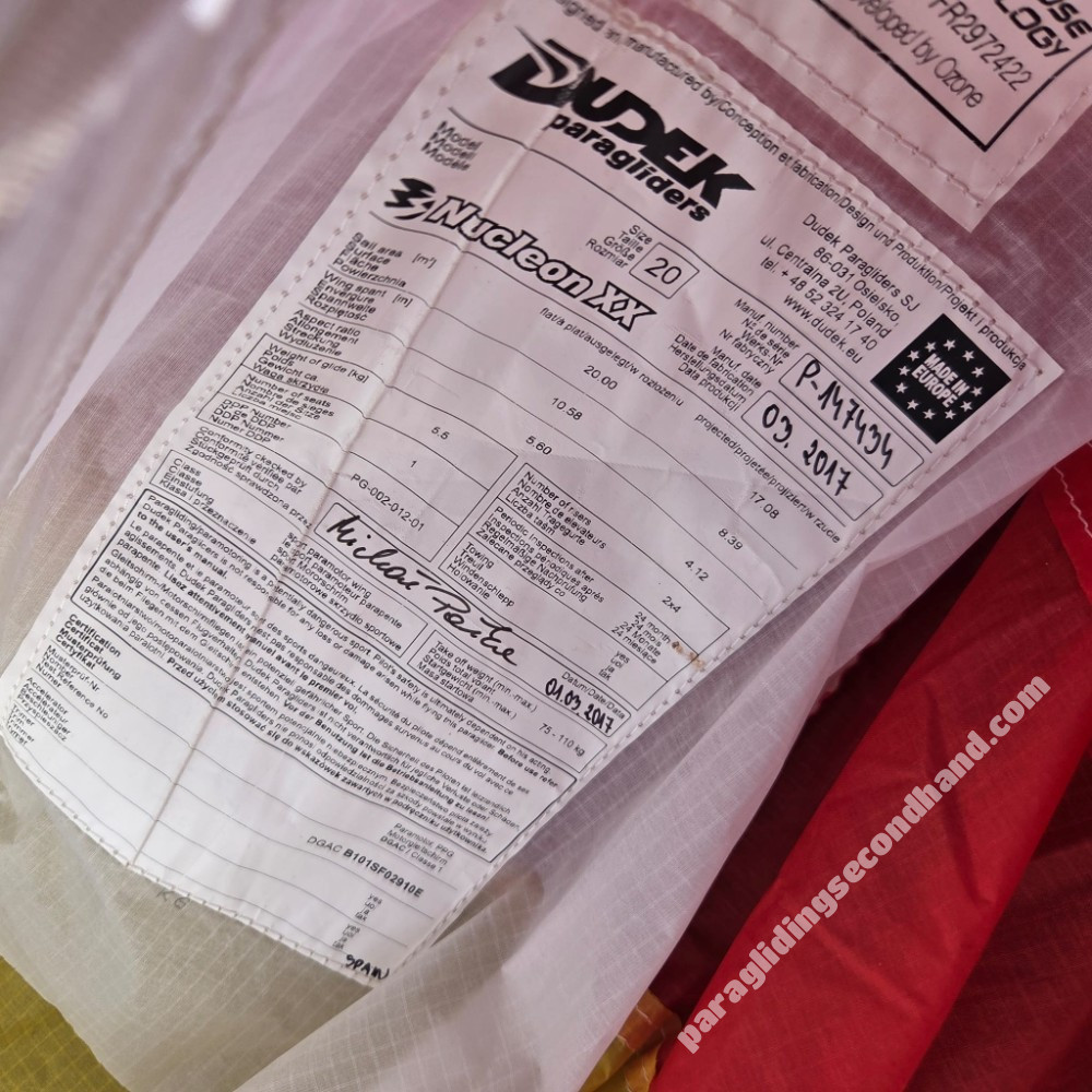 Dudek Nucleon XX, 20, 2017, (75-110kg), 60h