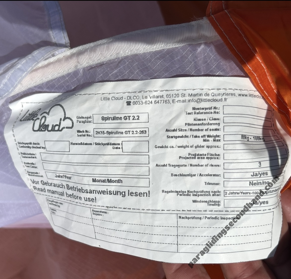 Little Cloud GT 2.2, 22, 2020, (80-100kg), 30h