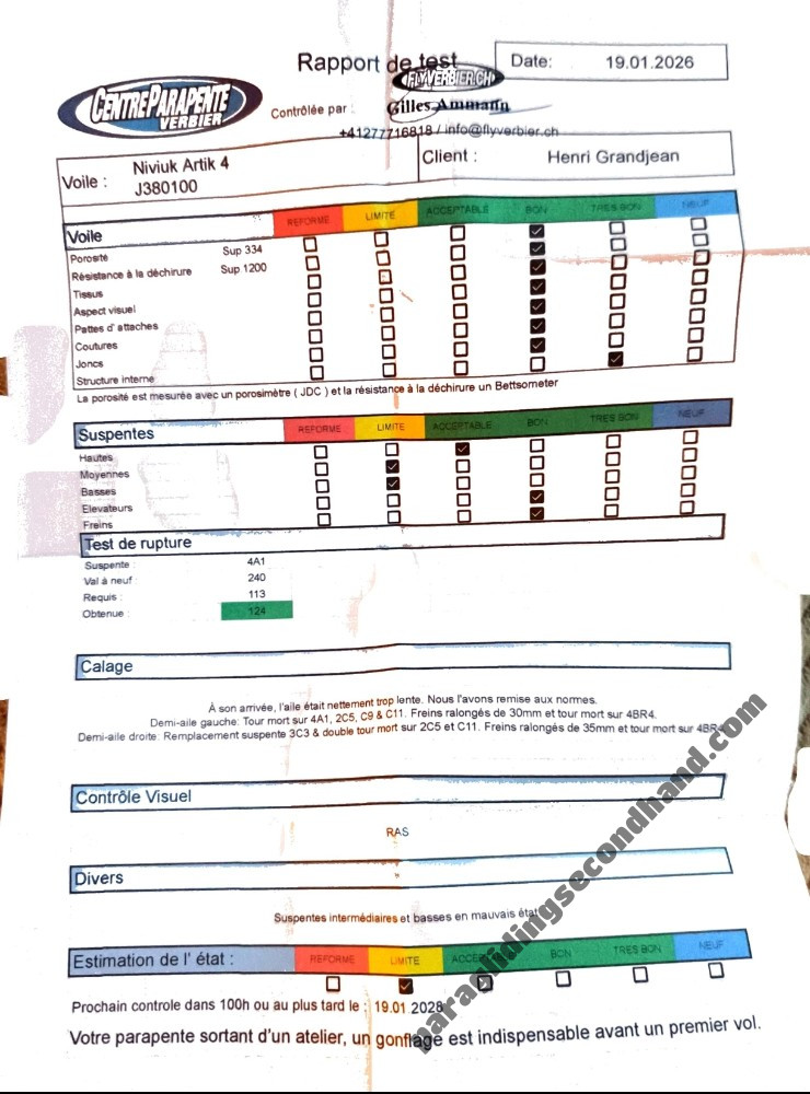 Niviuk Artik4, S, 2015, (60-80kg), 150h