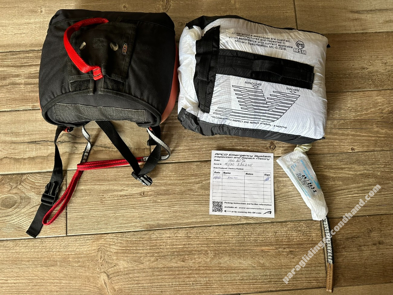 Rescue Parachute Apco Mayday PP20, 160 Kg.