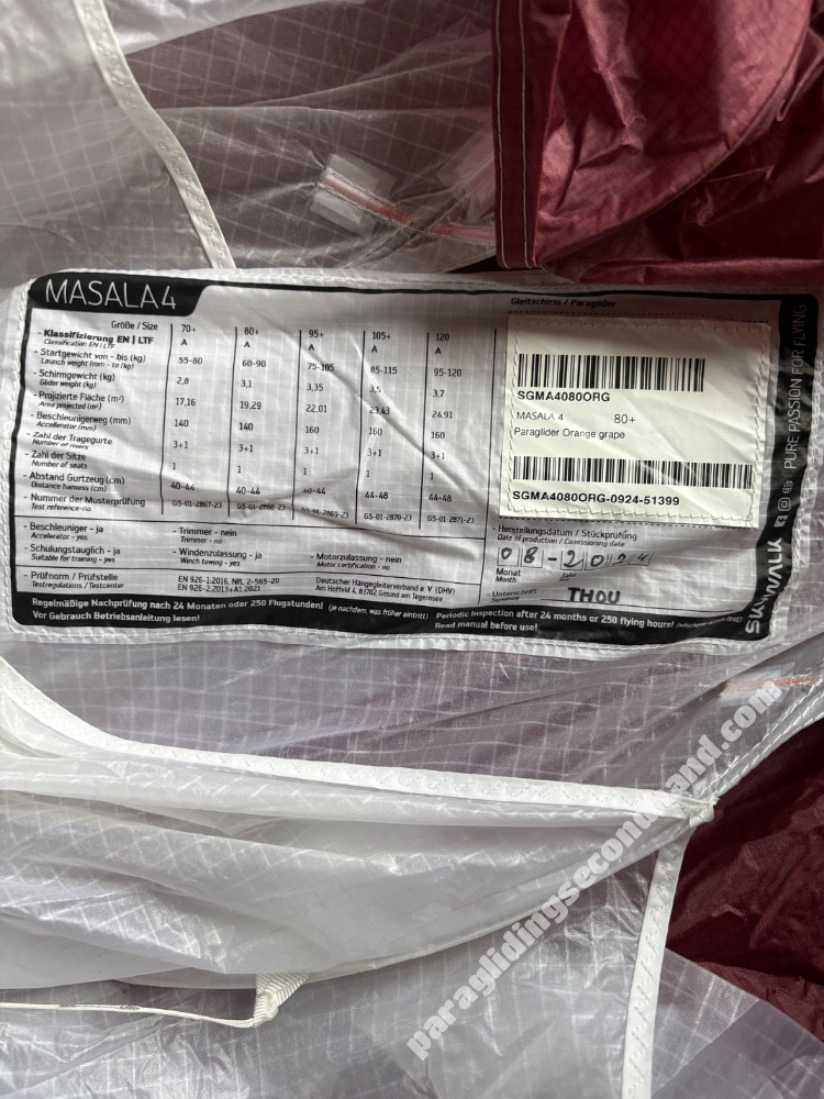 Skywalk Masala 4, 80+, 2024, (60-80kg), 10h - Image 4