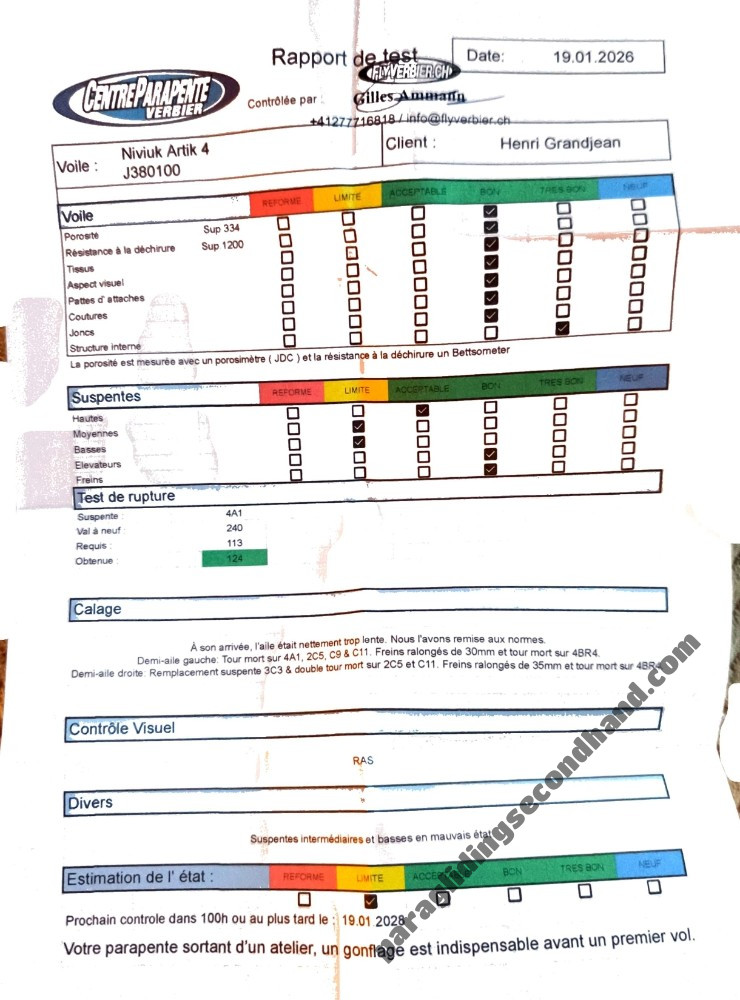 Niviuk Artik4, S, 2017, (60-80kg), 200h - Image 2