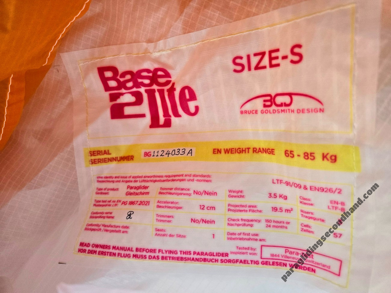 BGD Base 2 Lite, Small, 2023, (65-85kg), 5h - Image 7