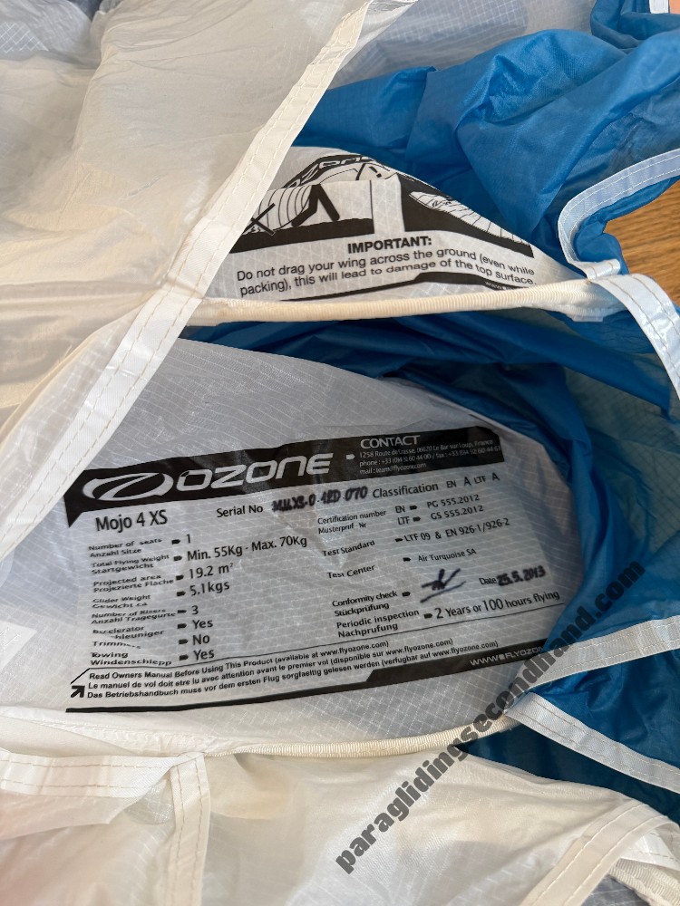 Ozone Mojo 4, XS, 2013, (55-70kg), 30h - Immagine 2