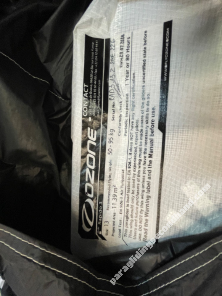 Ozone Rapido 3, 13, 2024, (50-95kg), 1h - Image 3