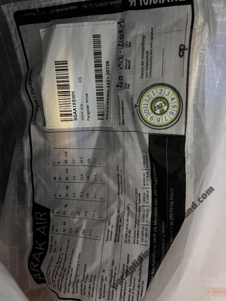 Skywalk Arak air, Xs, 2021, (65-90kg), 10h - Obraz 2