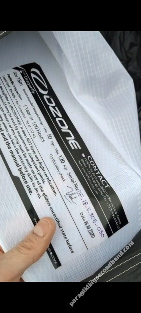 Ozone Dragonfly, 18, 2020, (50-120kg), 0h - Image 2