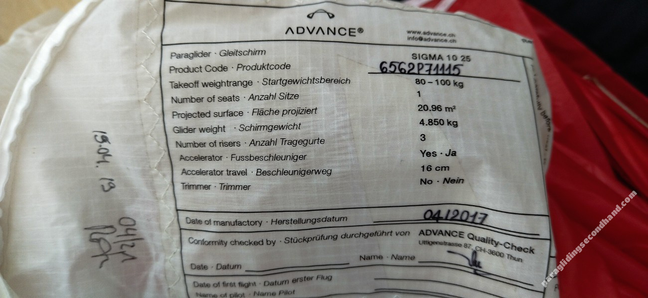 Advance SIGMA 10, 25, 2017, (80-100kg), 250h - Image 8