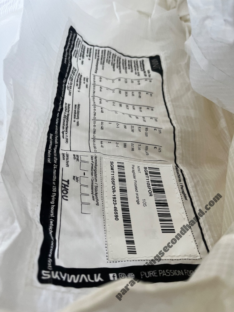 Skywalk Mint, M, 2025, (85-105kg), 50h