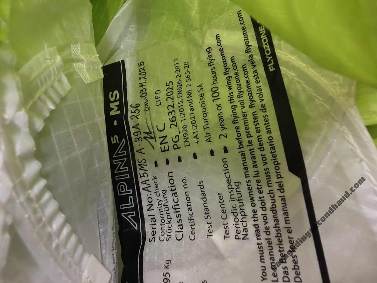 Ozone Alpina 5, MS, 2025, (70-95kg), 50h - Image 2