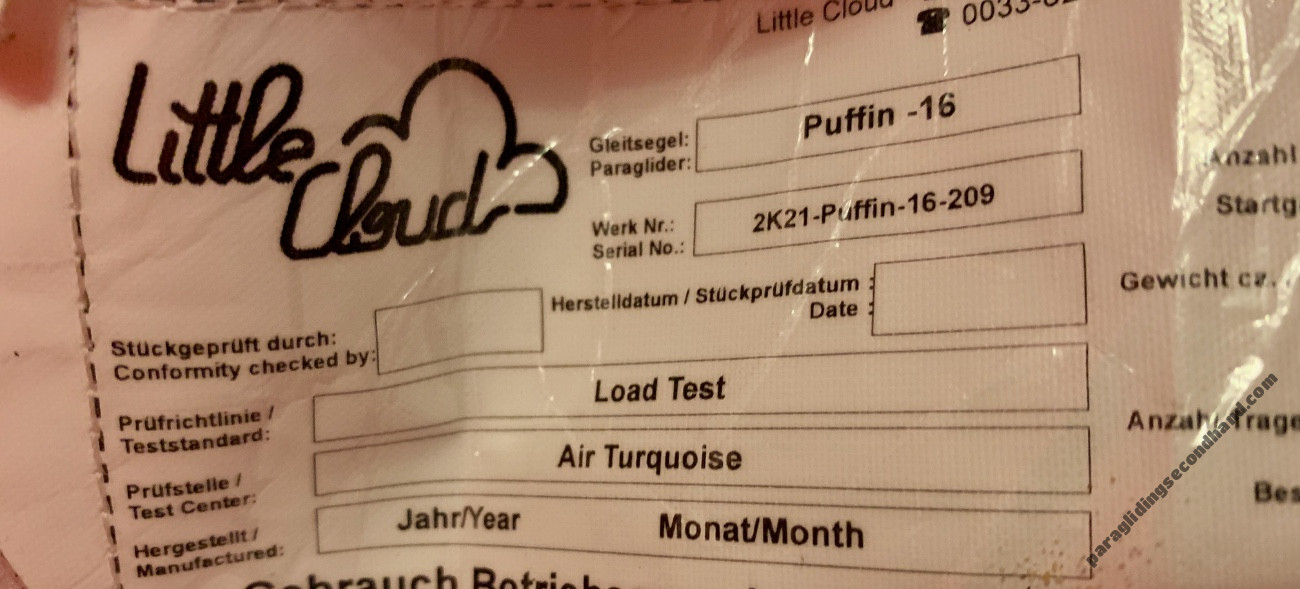 Little Cloud Puffin, 16, 2021, (60-110kg), 6h - 图片 4