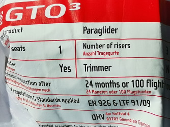 GIN Gliders GTO 3, S, 2025, (80-95kg), 5h