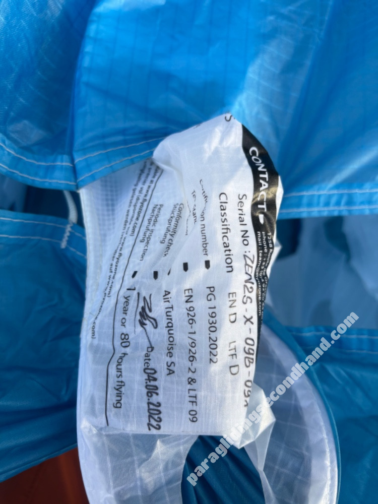 Ozone Zeno 2, Small, 2022, (75-90kg), 95h - Image 3