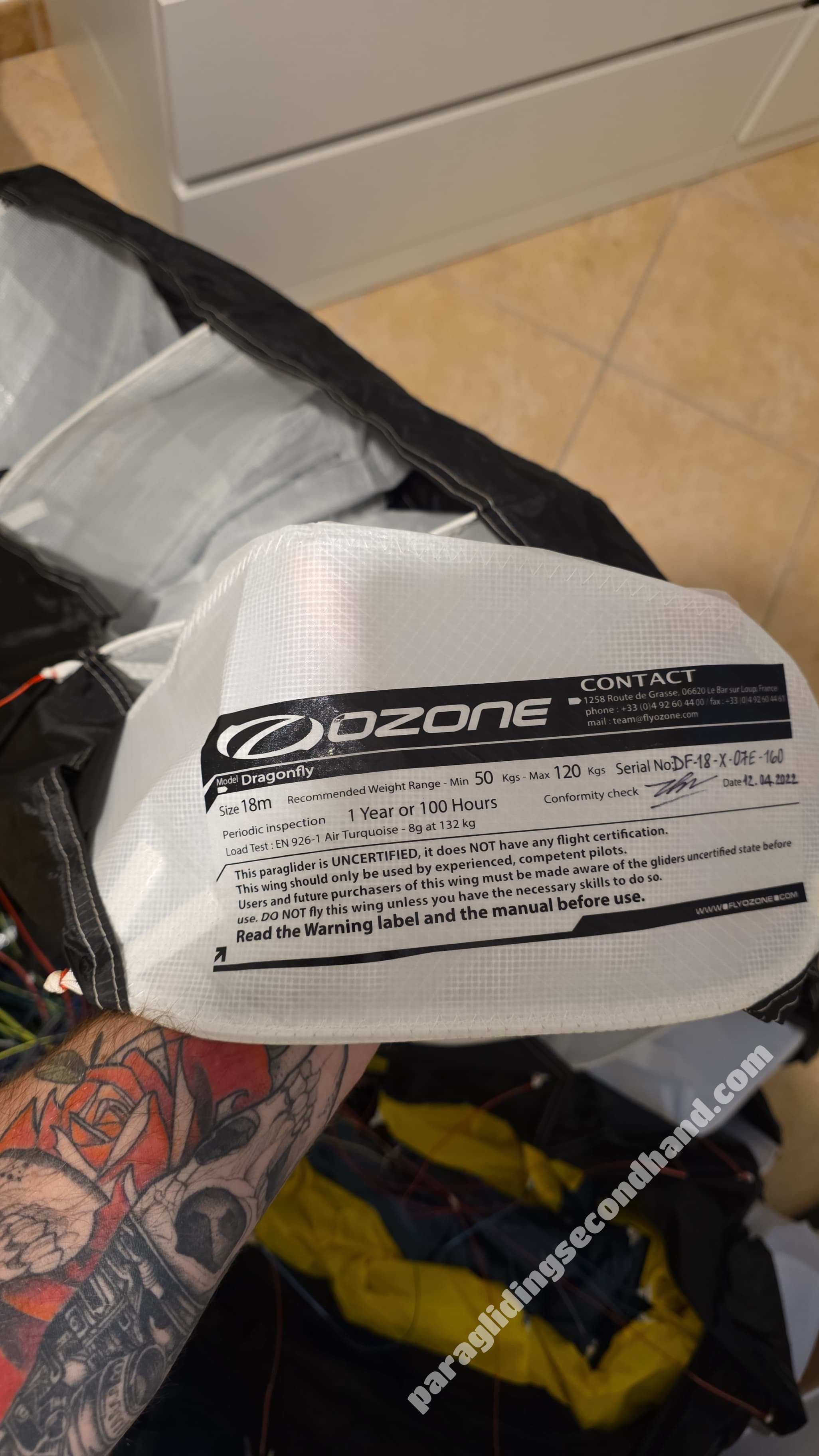 Ozone DragonFly, 18, 2022, (50-120kg), 10h - Kuva 6