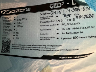 Ozone GEO7, L, 2024, (95-115kg), 20h
