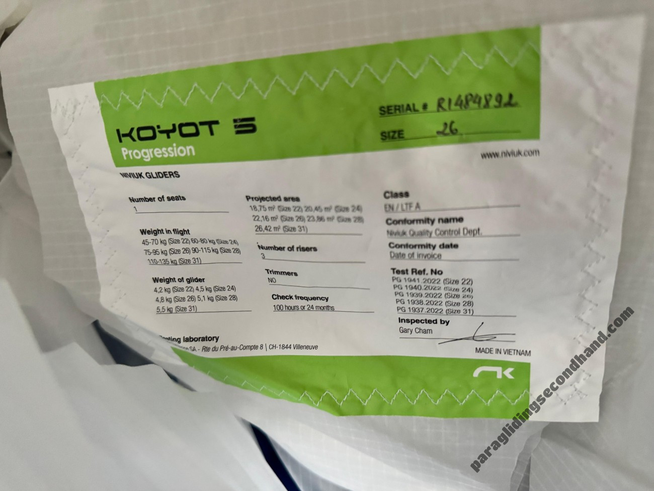 COMPLETE SET: Niviuk Koyot 5 26 + Niviuk Konvers 2 L +Niviuk Octagon 2 M - Image 3