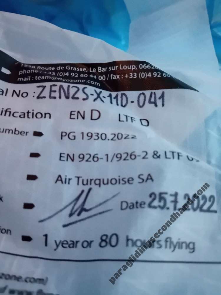 Ozone Zeno 2, S, 2022, (75-90kg), 140h - Image 2