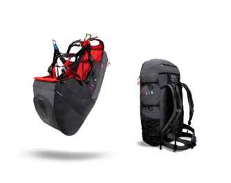 New Paraglider Flow Cosmos 2 (low En B) + Harness GIN Verso 3 (reversible) + Resque GIN Yeti Cross 2 +... All M size