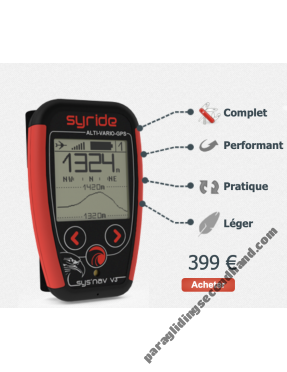 Alti Vario Gps Parapente Syride Nav V3