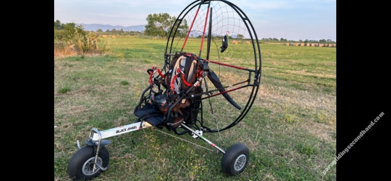 EPG21 electric paramotor + foldable trike! Black angel