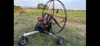 EPG21 electric paramotor + foldable trike! Black angel