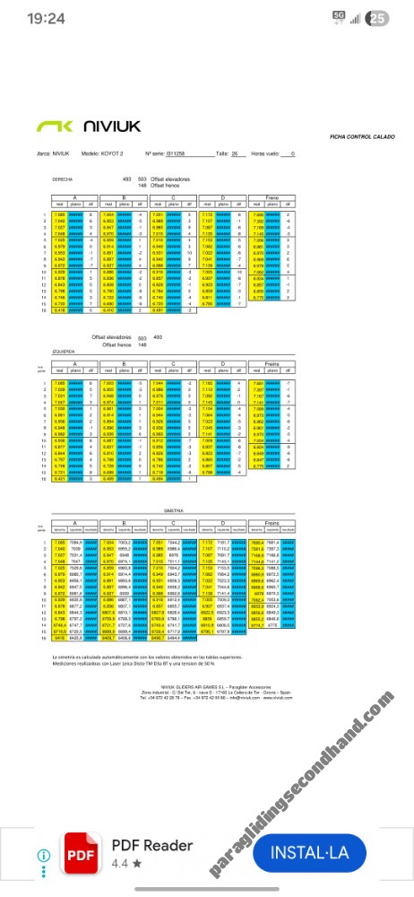 Niviuk Koyot 2 progresive, 26, 2015, (77-97kg), 80h - Εικόνα 3