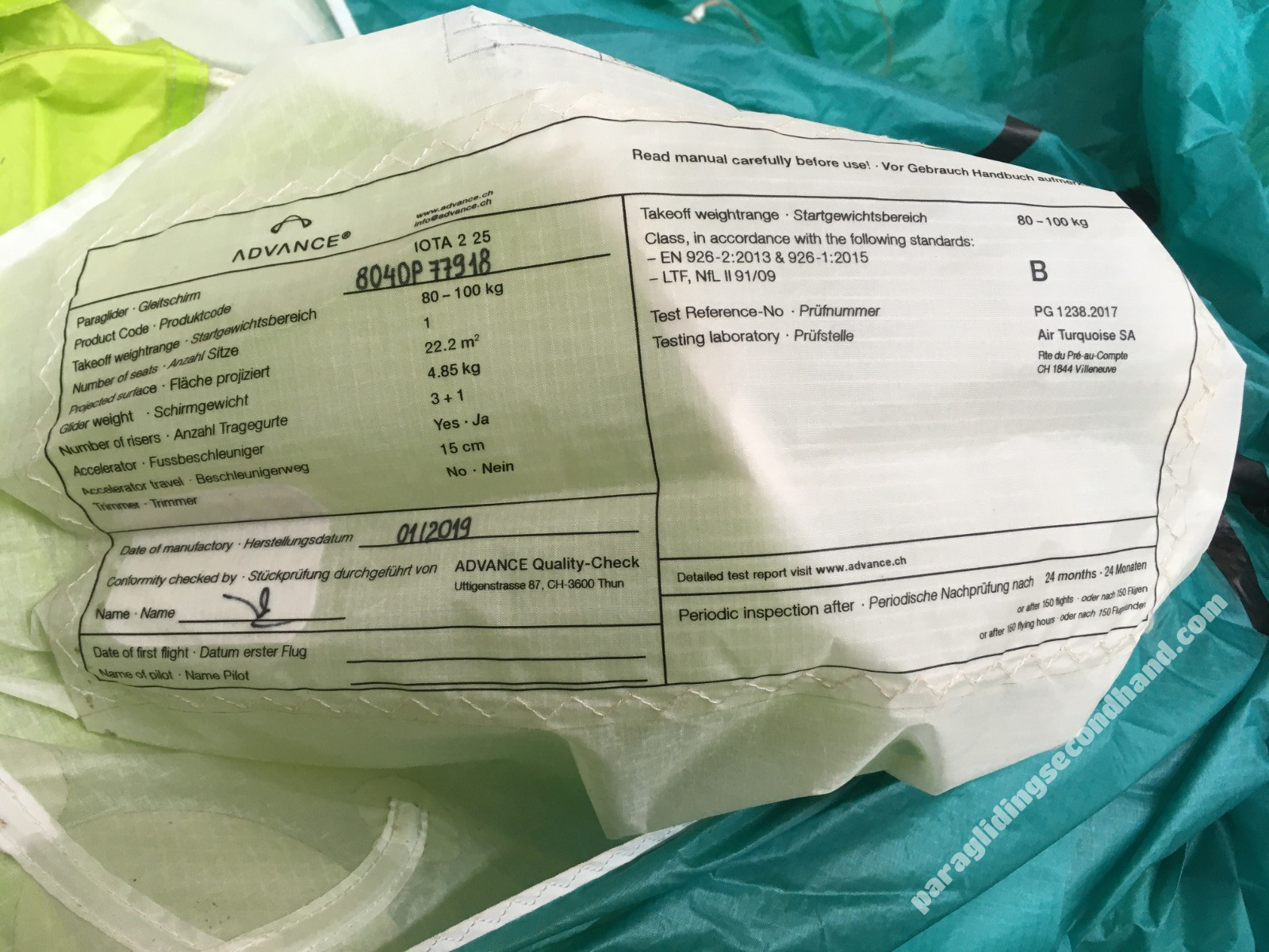 Advance IOTA 2, 25, 2019, (80-100kg), 249h - Εικόνα 3