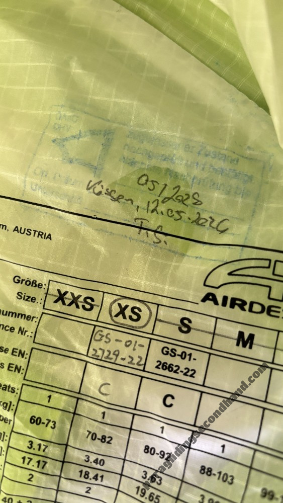Air Design Volt4, XS, 2022, (70-82kg), 115h - Afbeelding 2