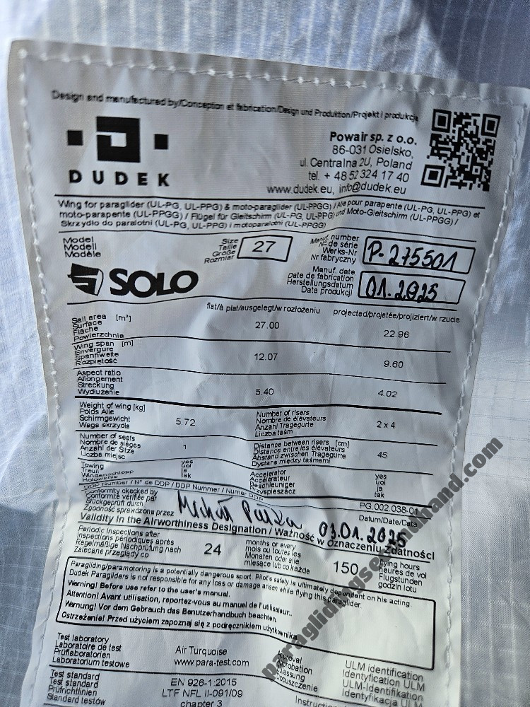 Dudek Solo, 27, 2025, (100-160kg), 8h - 图片 3