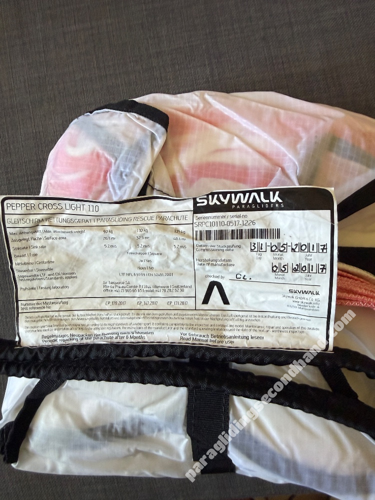 Skywalk CORE PURE + rescue Skywalk Pepper Cross light 1100 - Kép 7