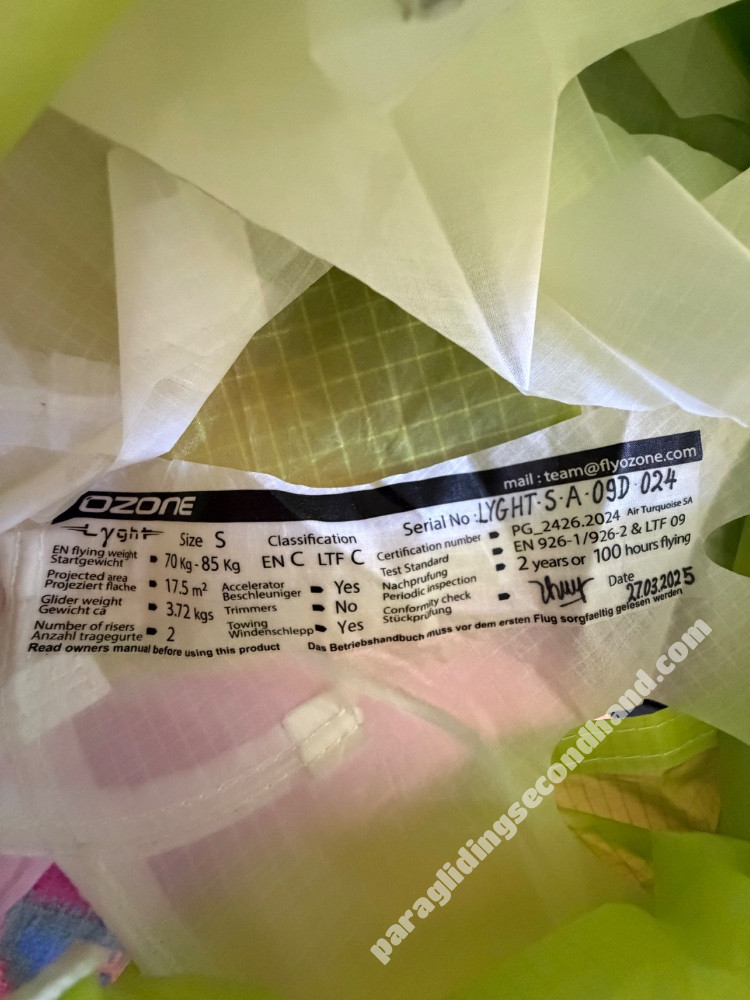 Ozone Lyght, S, 2025, (70-85kg), 100h - Kép 4