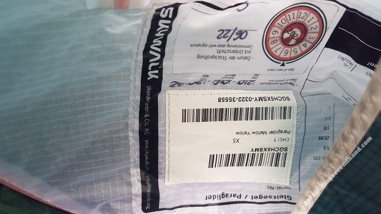 Skywalk Chili 5, XS, 2022, (75-95kg), 180h - Kuva 10