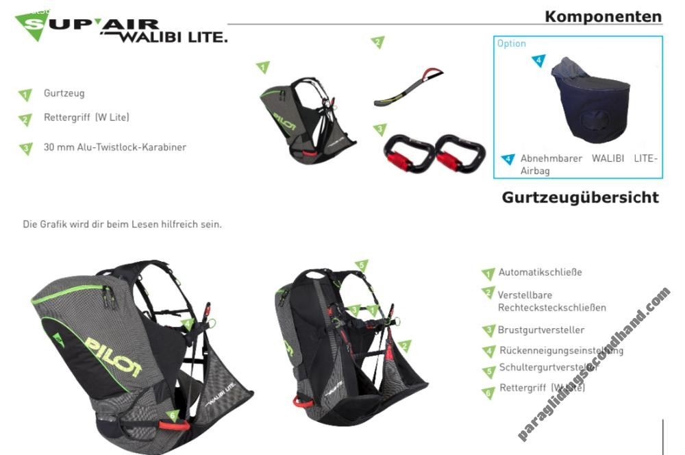 Looking for airbag for Walibi Lite tandem harness