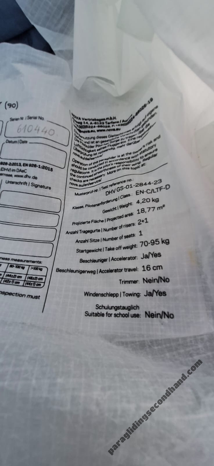 Nova Codex, XS, 2024, (70-95kg), 110h