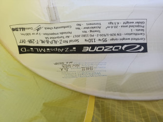 Ozone Zalps, ML, 2018, (90-110kg), 100h